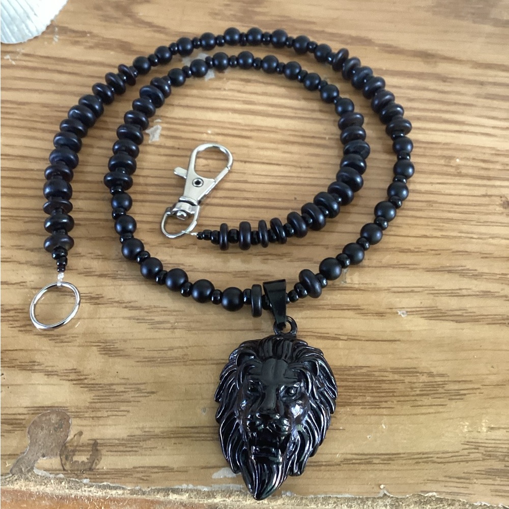 Menās Stainless Steel Roaring Lions Head Necklaceš¤ - Picture 2 of 4